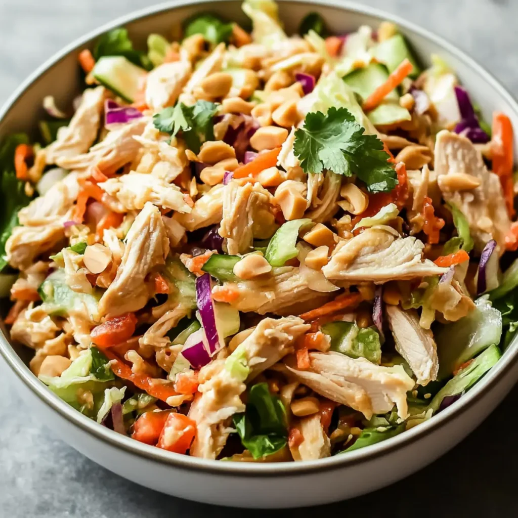 Thai Chicken Salad with Peanut Dressing