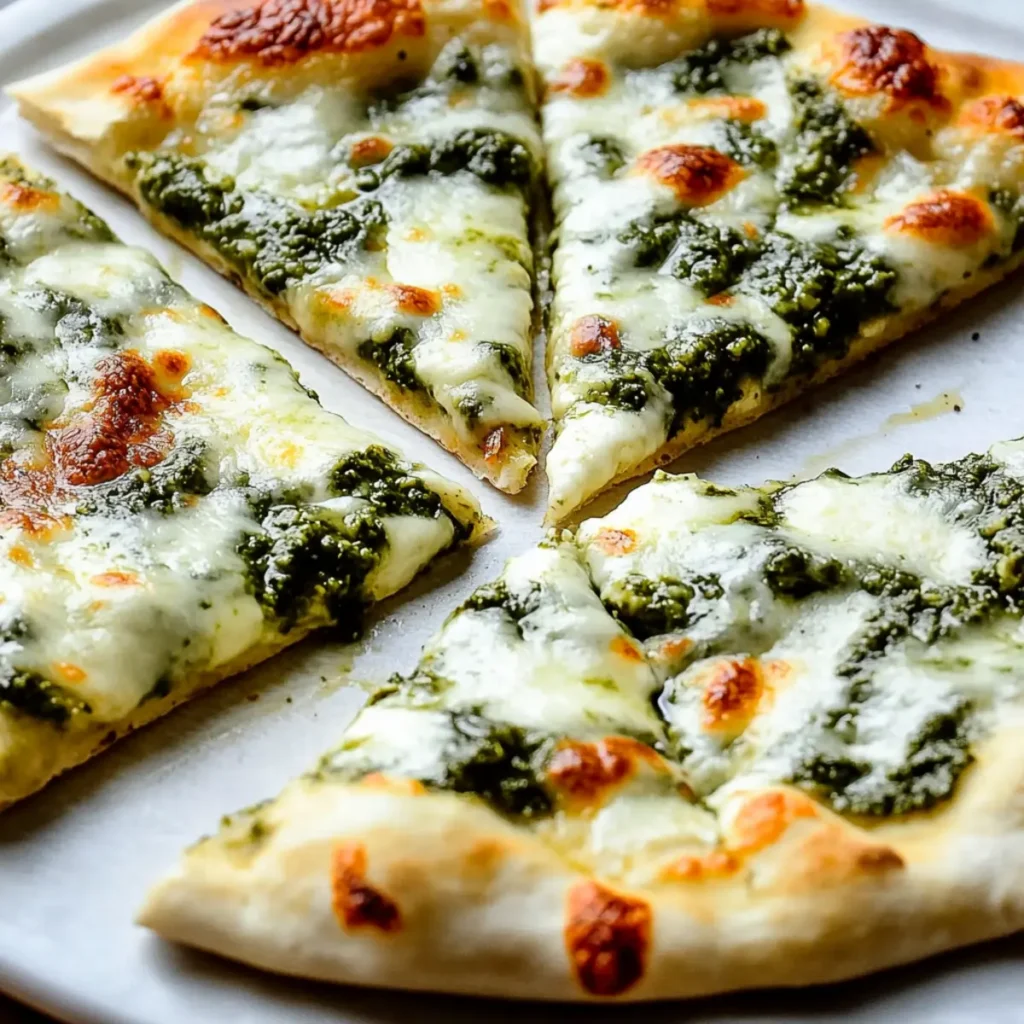 Cheesy Basil Garlic Pizza Recipe with Homemade Pesto Delight