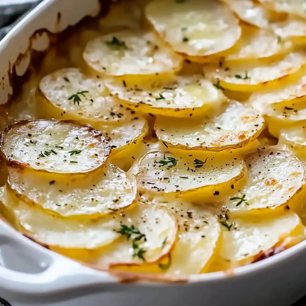 Delicious Gruyere Scalloped Potatoes with Caramelized Onions
