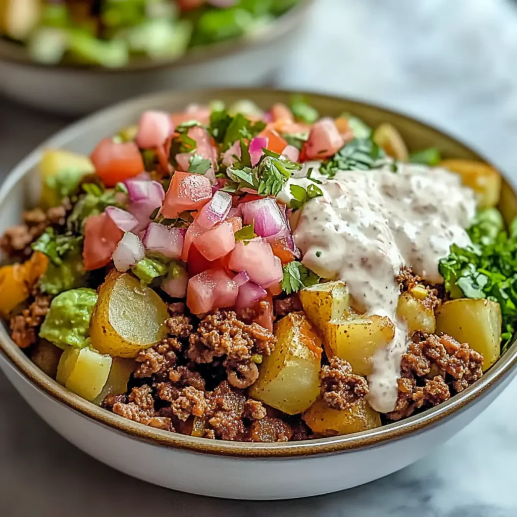 Delicious Loaded Potato Taco Bowl Recipe for Easy Meal Prep