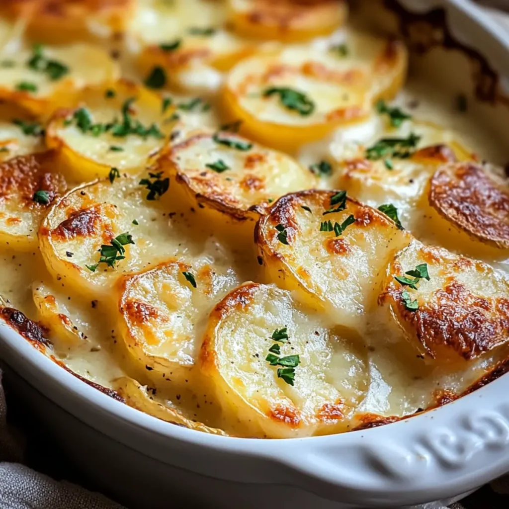 Garlic Parmesan Scalloped Potatoes