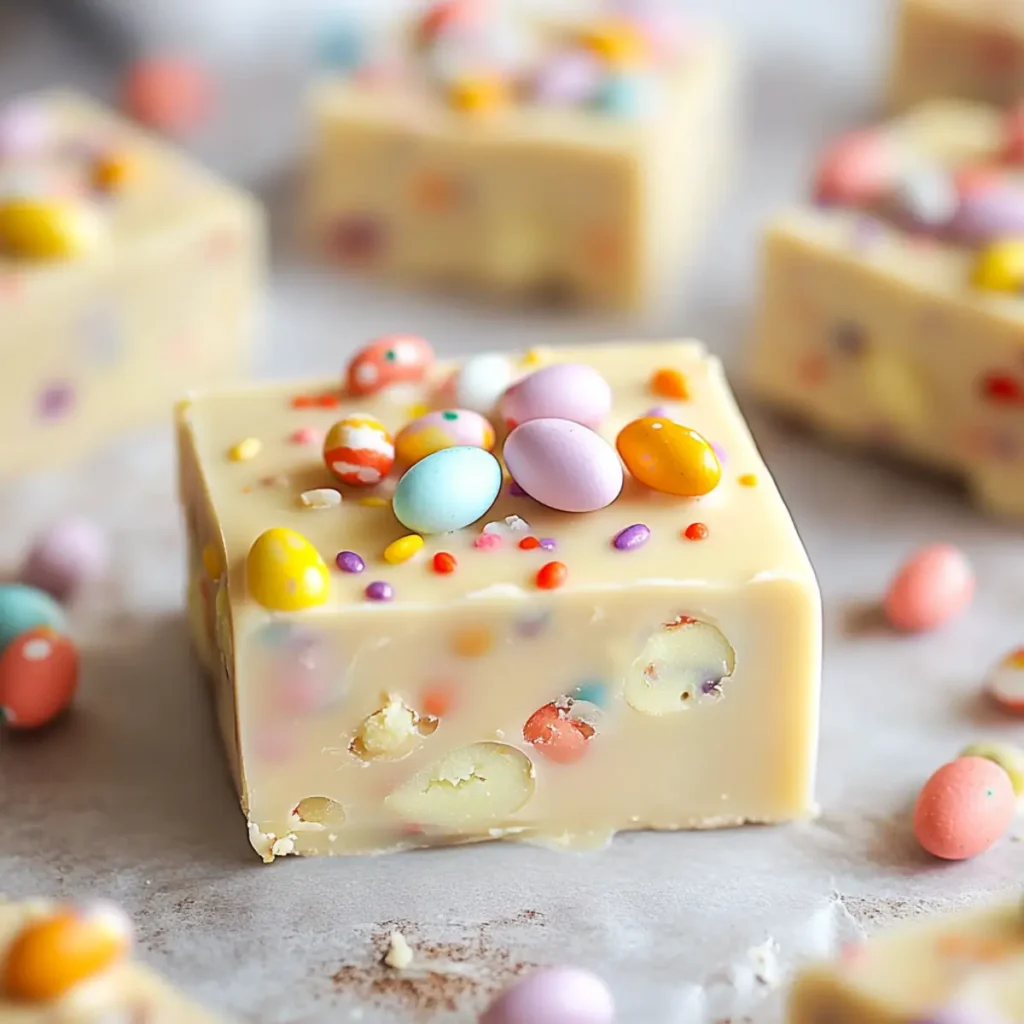 White Chocolate Fudge with Cadbury Mini Eggs