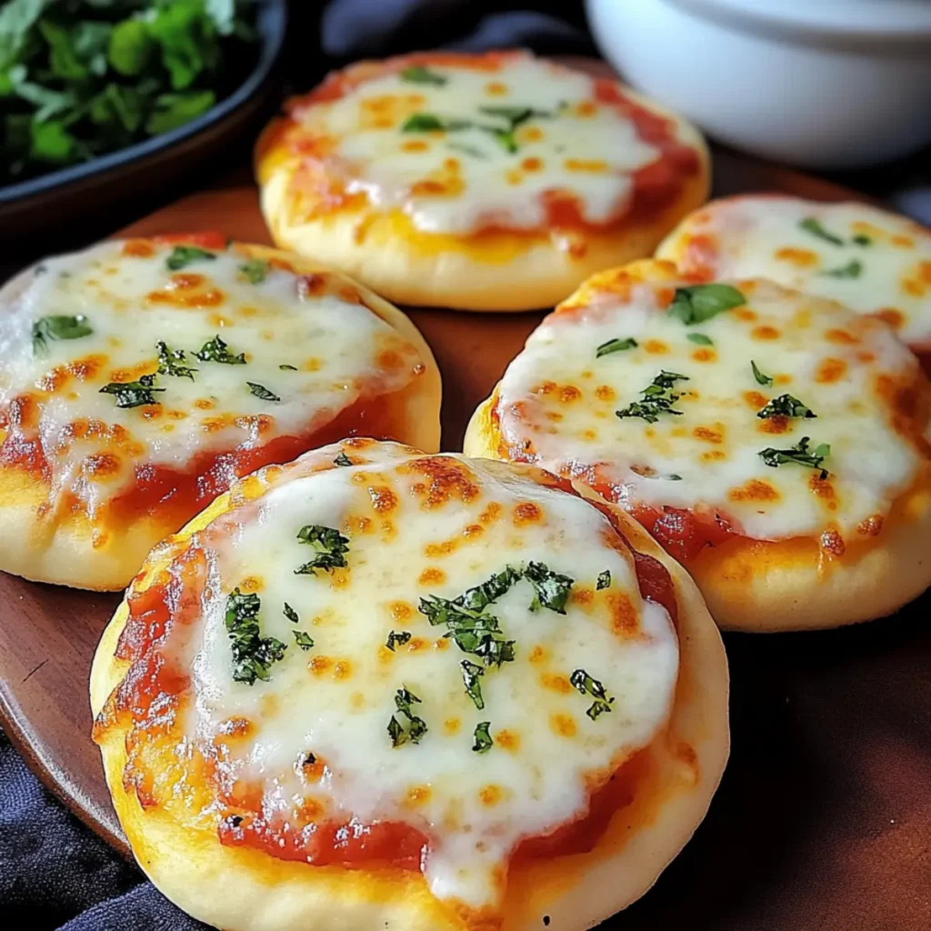 Mini Homemade Cheese Pizzas