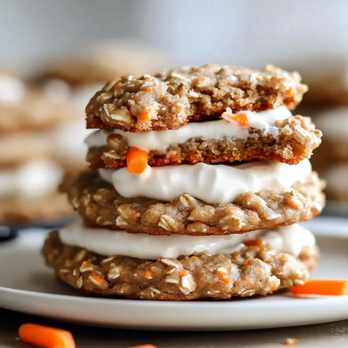 Carrot Cake Oatmeal Cream Pie Cookies