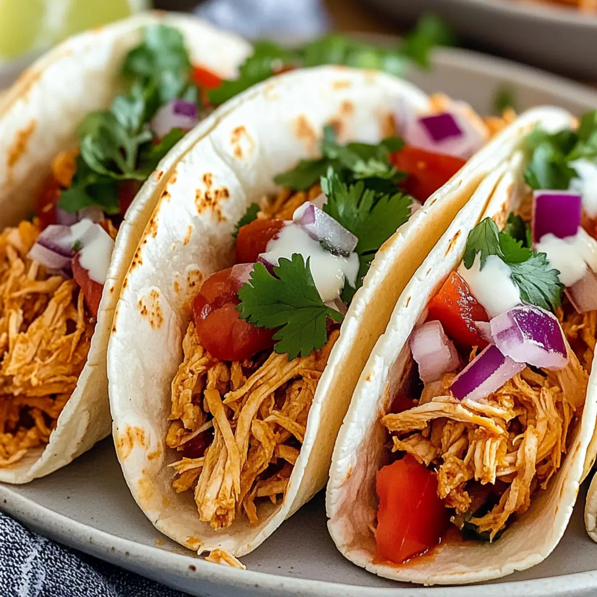 Shredded Chicken Tacos