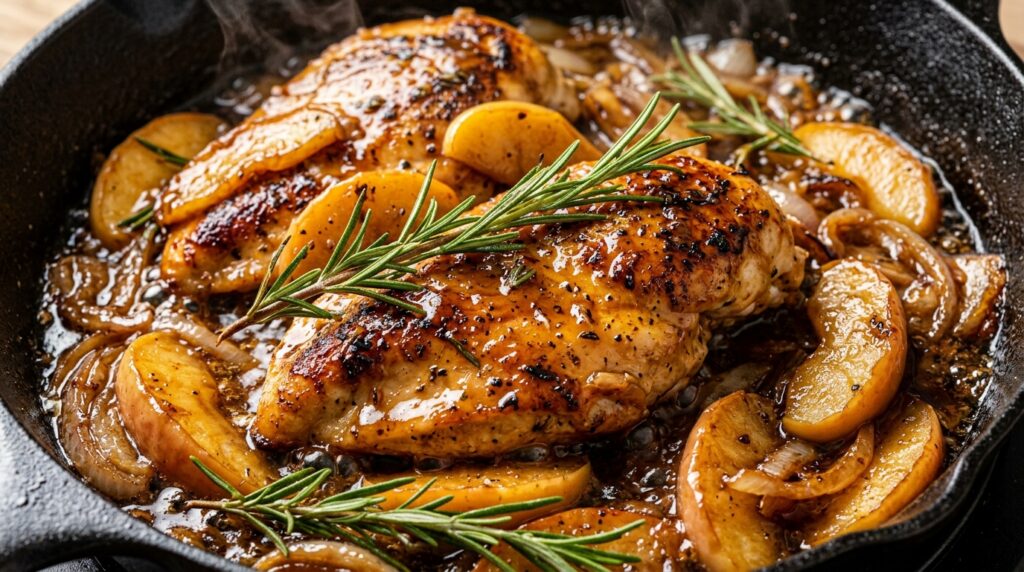 Apple Cider Glazed Chicken Skillet Hero